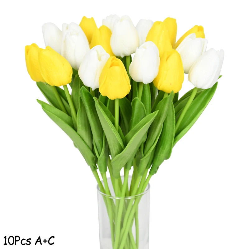 lot de 10 tulipes artificielles pour décoration de mariage et jardin - vue 28 sur 33