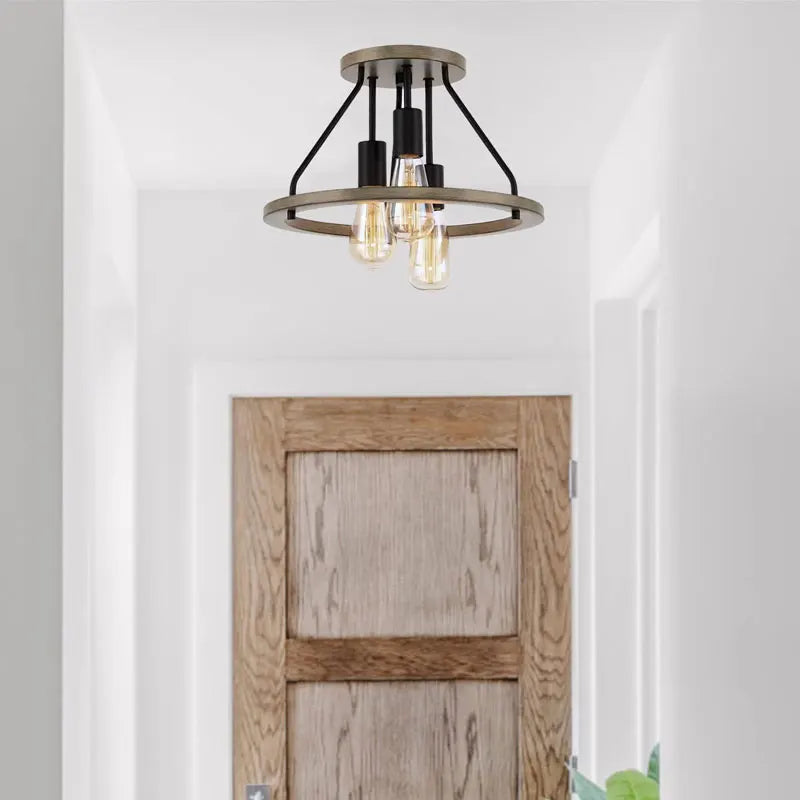 Style américain Rural rétro plafonnier Style industriel ferme couloir Restaurant cuisine chambre balcon plafonnier - vue 5 sur 8