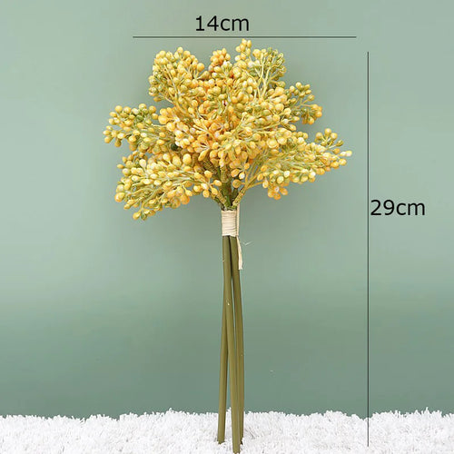 lot de 3 bouquets de riz artificiel pour décoration et arrangement floral