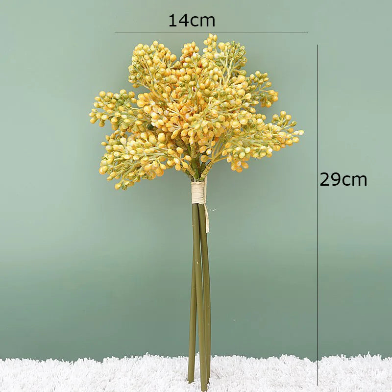 lot de 3 bouquets de riz artificiel pour décoration et arrangement floral - vue 5 sur 12