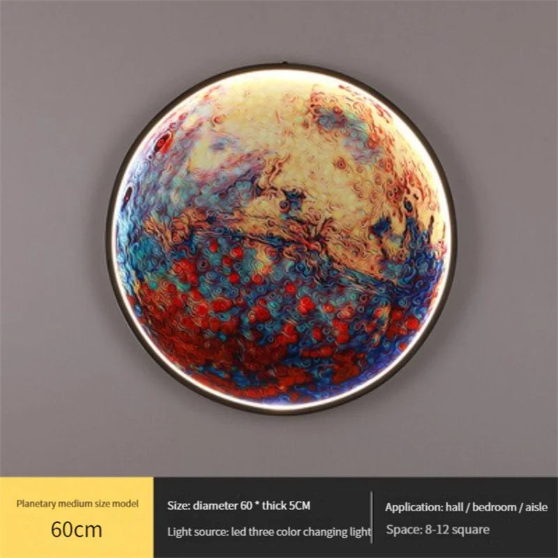 applique murale led en forme de lune pour décoration intérieure - vue 11 sur 17