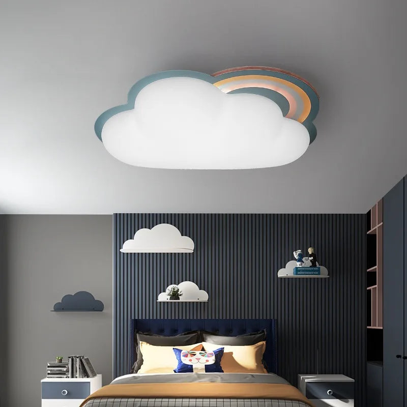 plafonnier nuage pour chambre de bébé garçon fille décor éclairage - vue 2 sur 8