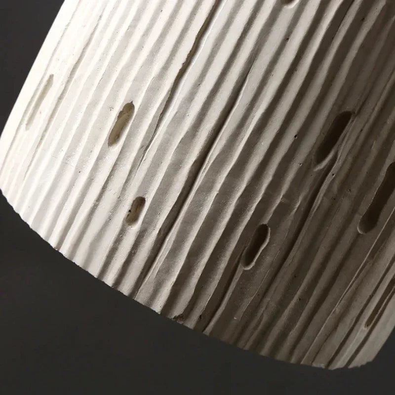 suspension à led en ciment style nordique moderne décor intérieur - vue 7 sur 7