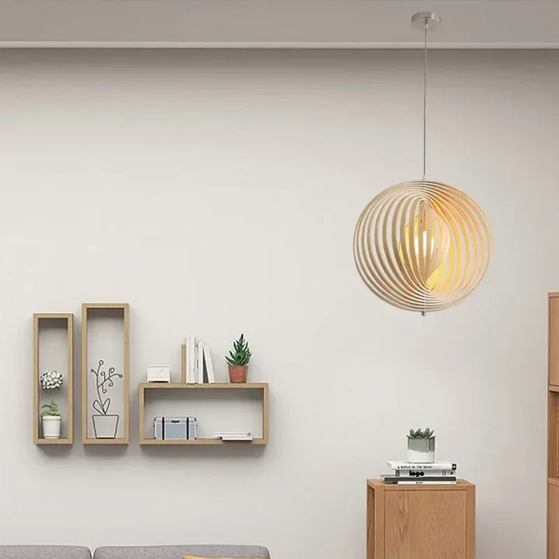 lustre lunaire rotatif design style nordique pour décoration intérieure - vue 4 sur 12