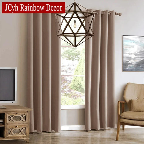 Rideau occultant moderne pour salon chambre tissu uni