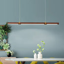 lampe led suspendue minimaliste imitation bois et métal hauteur réglable