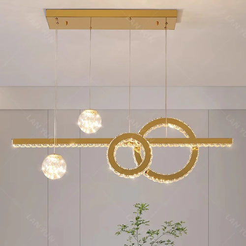 Lustre moderne en cristal pour éclairage intérieur