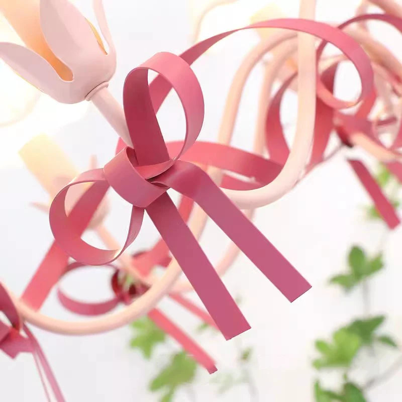 lustre princesse rose pour décoration de chambre enfant - vue 7 sur 12