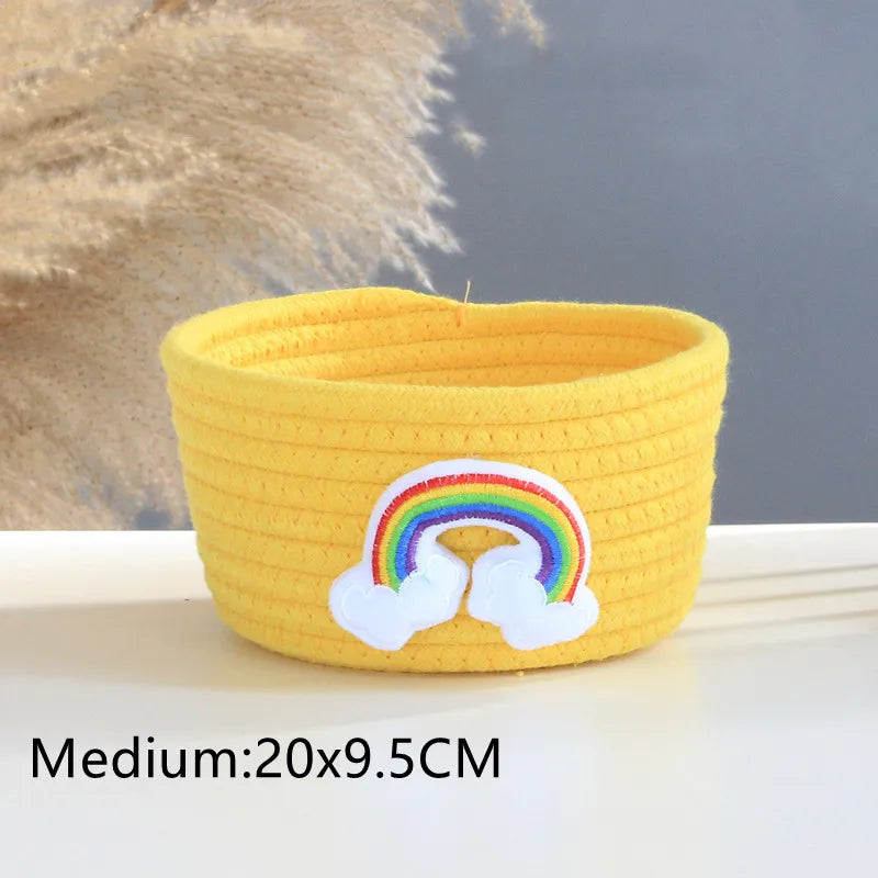 panier de rangement tissé animaux pour jouets et objets divers - vue 8 sur 21