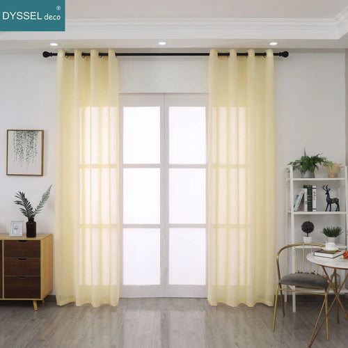 Voilage léger effet lin rayé pour salon chambre