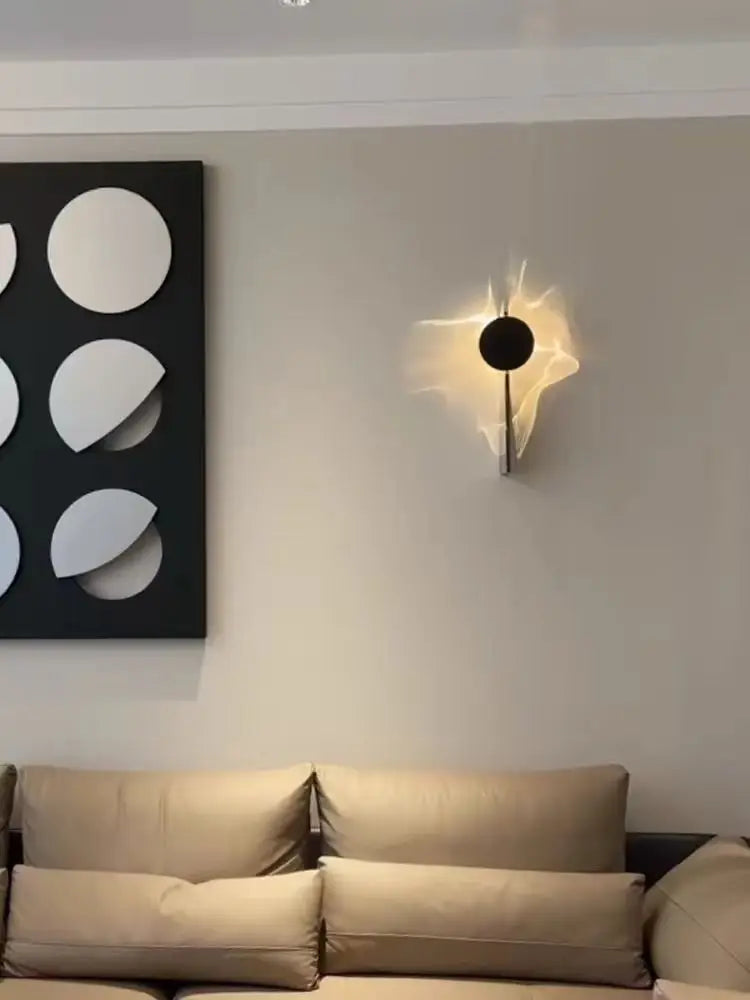 applique murale led chromée en acier inoxydable style science-fiction - vue 4 sur 9