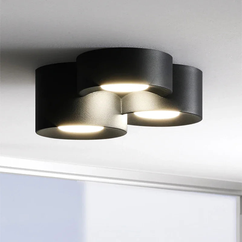 lustre nordique led cylindre projecteur pour décoration intérieure - vue 3 sur 15