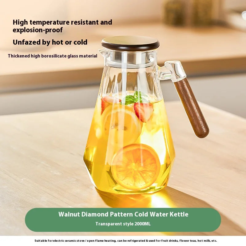 carafe eau verre epais grande capacite resistante chaleur