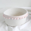 panier de rangement tissé portable pour jouets et bureau