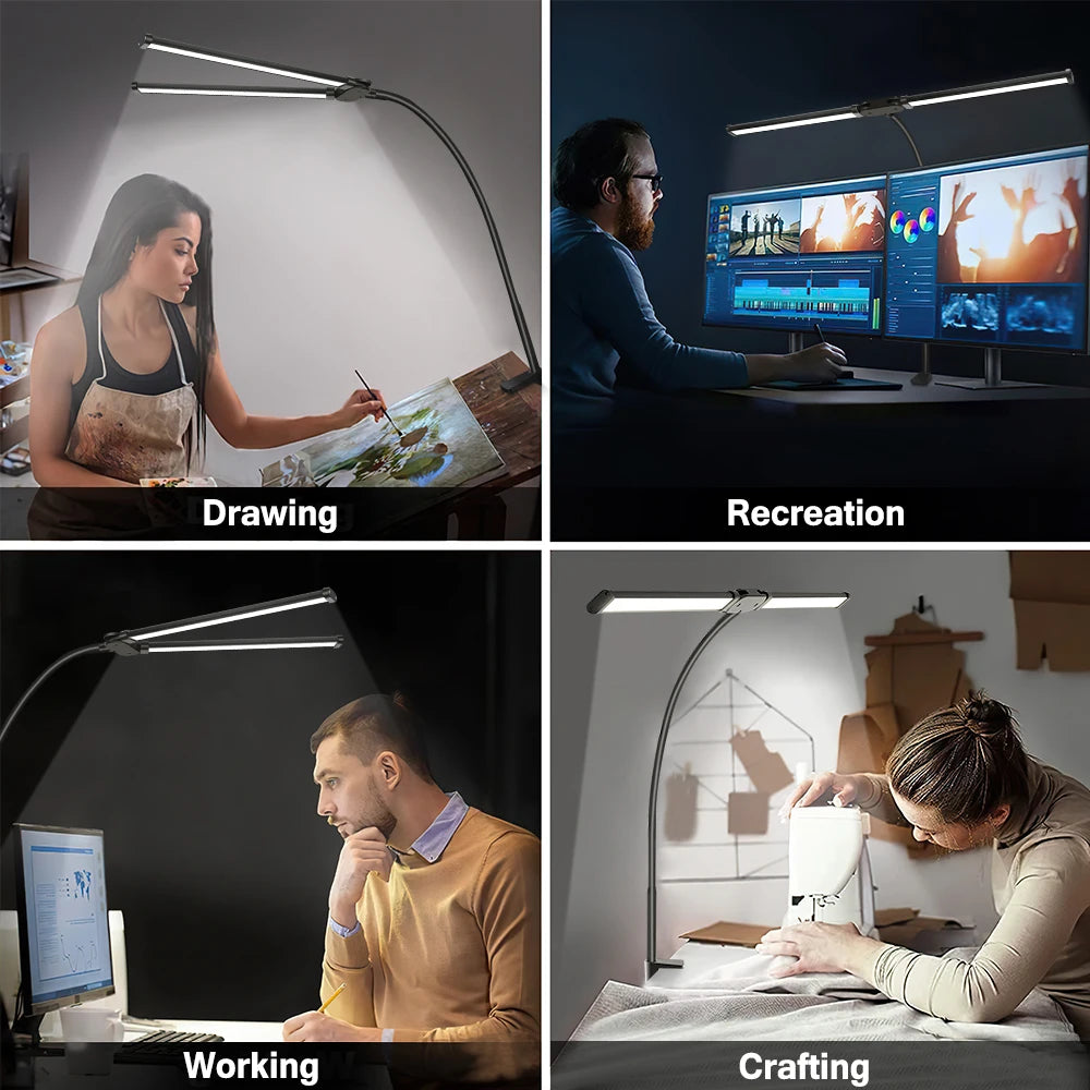 Lampes de bureau Led à Double tête - vue 6 sur 7