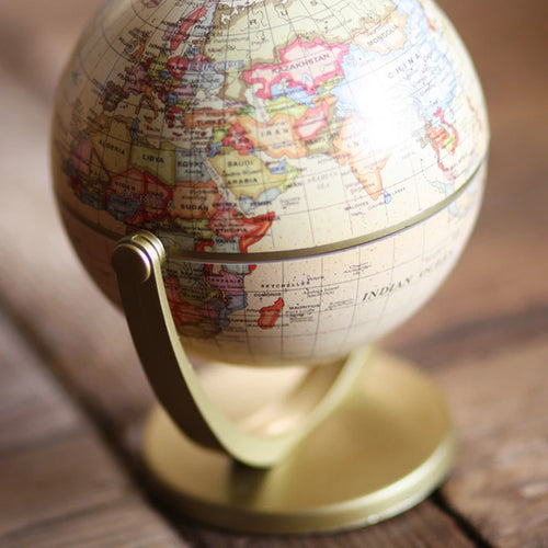 globe terrestre rétro créatif pour enfants décoration géographie apprentissage - vue 3 sur 6