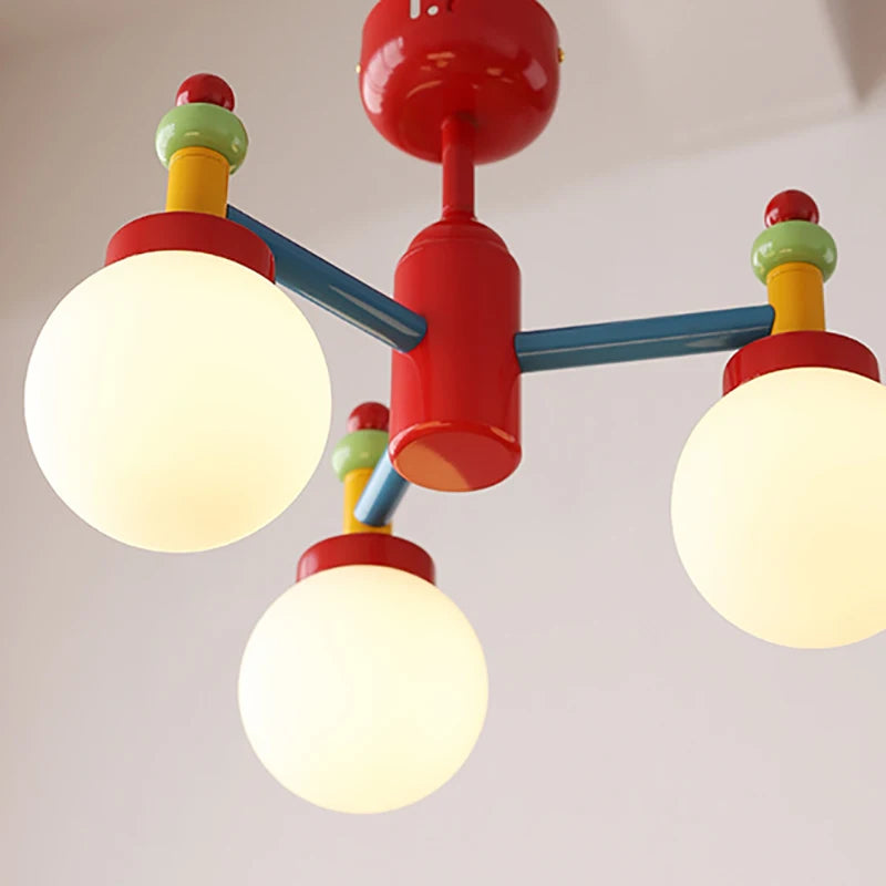 suspension en verre blanc avec fil réglable pour enfants - vue 6 sur 11