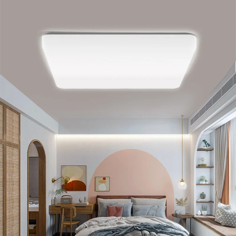 plafonnier led carré pour décoration et éclairage intérieur - vue 3 sur 11