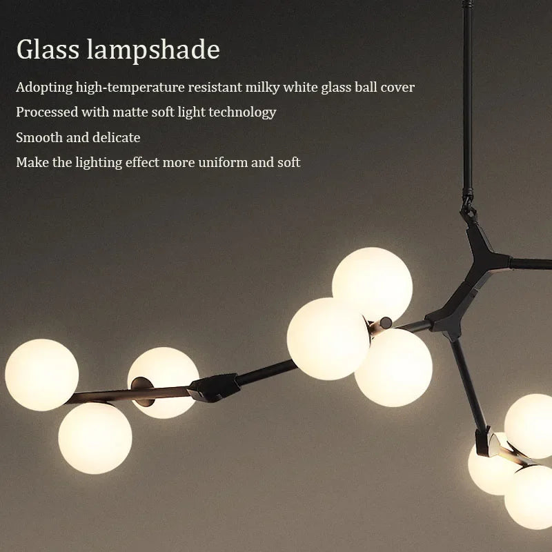lustre moderne en verre design pour votre décoration intérieure - vue 5 sur 9