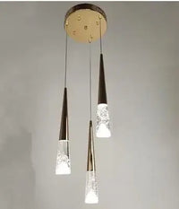 suspension moderne en cristal pour éclairage intérieur élégant