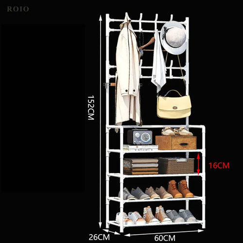 étagère à chaussures porte-manteau et organisateur de vêtements - vue 17 sur 17