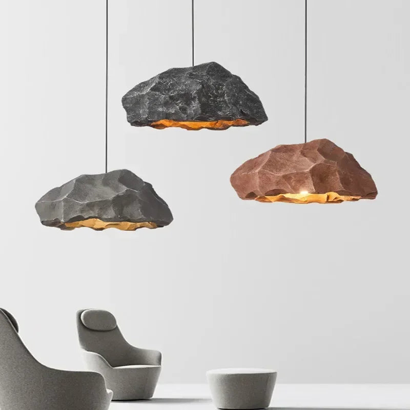 Wabi Sabi Designer Restaurant Suspension Chambre Minimaliste LED Lustres Créatifs Décor À La Maison Bar Luminaires Suspendus