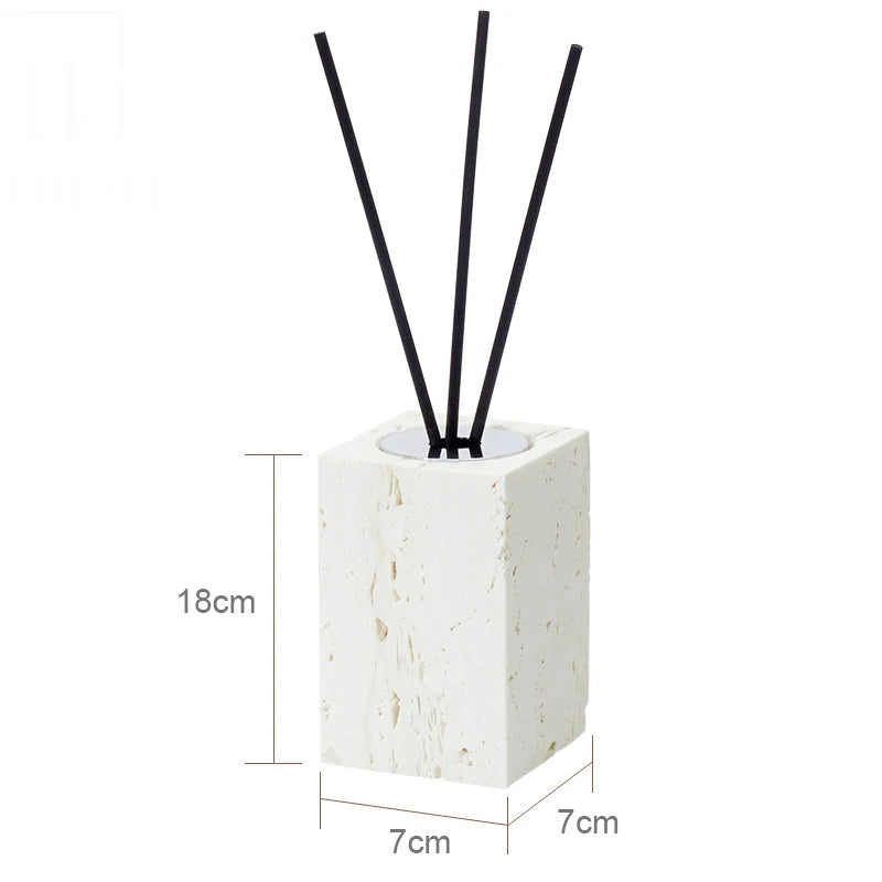 ensemble daccessoires en travertin beige pour salle de bain - vue 21 sur 20