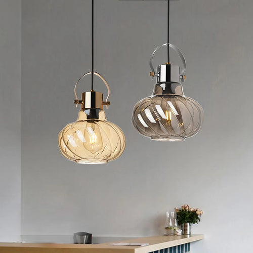 Suspension design en verre nordique décoratives pour loft bar