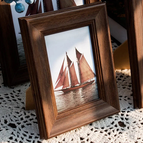 cadre photo rétro en plastique pour décoration murale et de table - vue 2 sur 20
