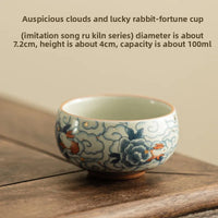 tasse a the ruyao style chinois motif nuages