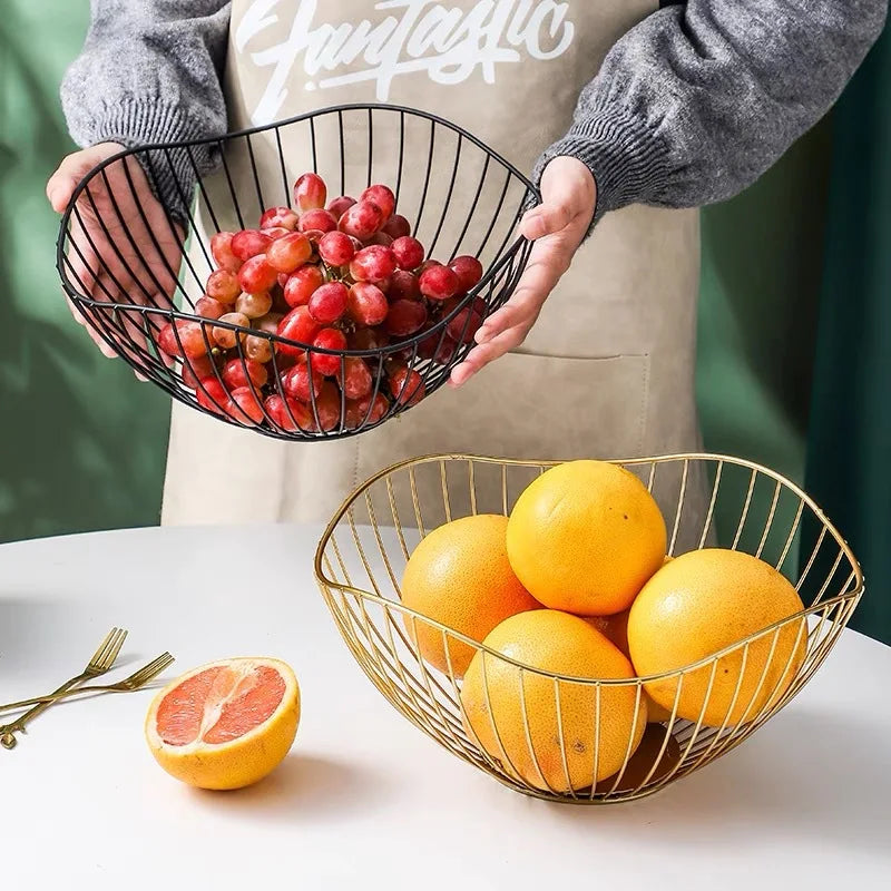 panier à fruits en fer moderne pour collations et stockage - vue 4 sur 12