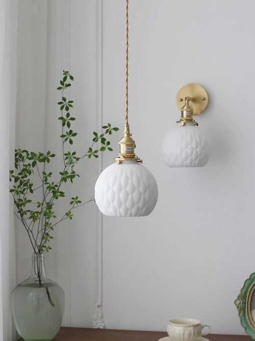 suspension japonaise en céramique artisanale pour éclairage décoratif - vue 3 sur 8