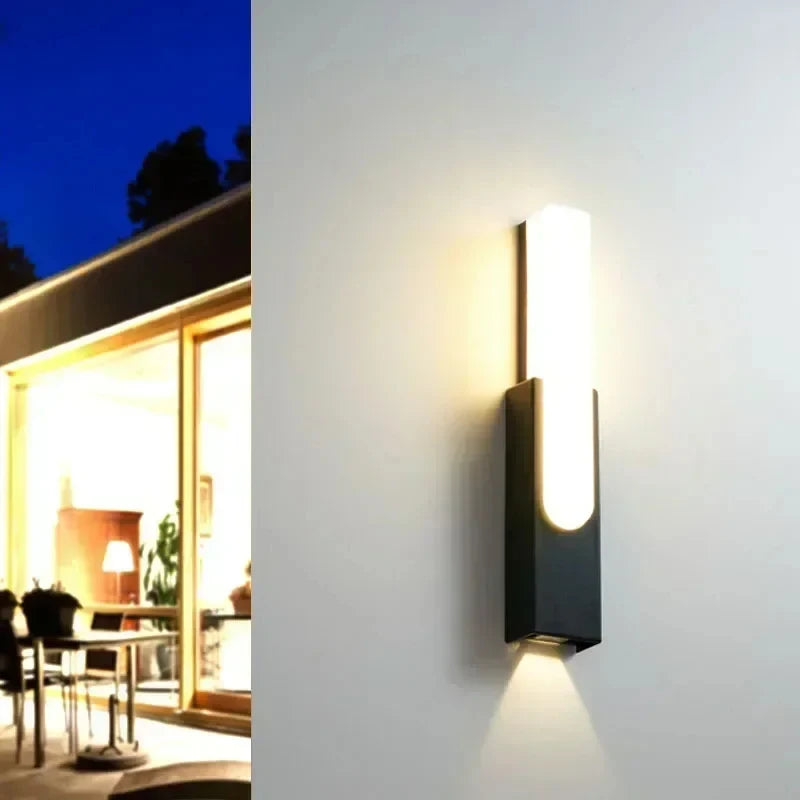 Lumière extérieure étanche rectangulaire rétro applique murale 85-265V jardin maison décorative applique murale lampara de pared porche lampe - vue 4 sur 8