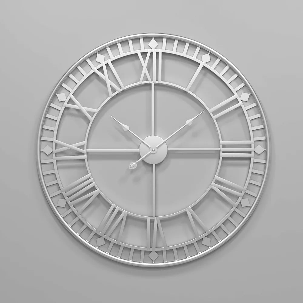 horloge murale grande taille design moderne style européen à suspendre - vue 4 sur 6