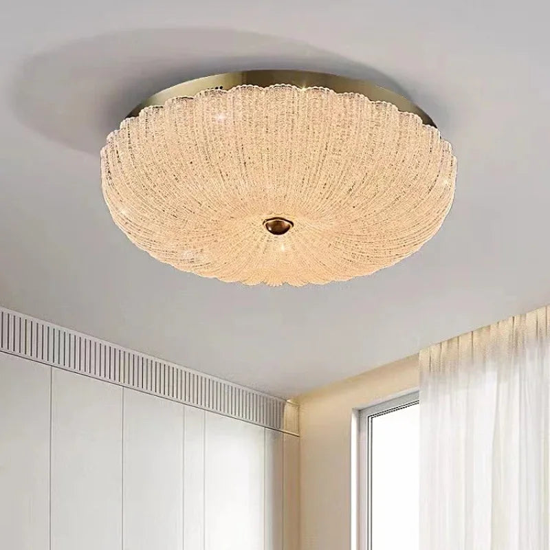 Plafonnier rond design en cristal de luxe - vue 5 sur 5