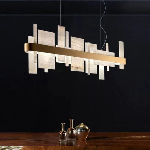 Lustre design LED moderne luxe marbre concepteur décoration