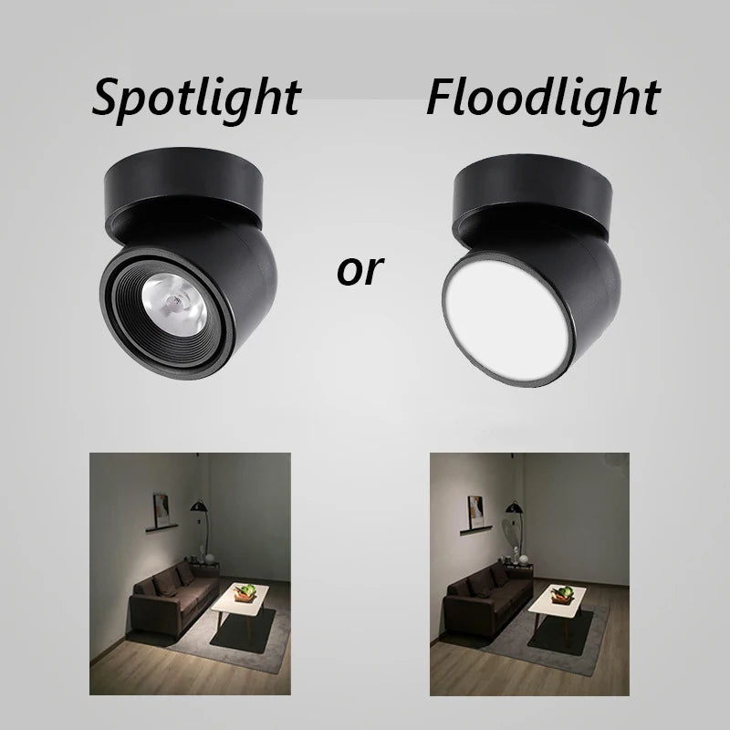 spot led brilm moderne intérieur aluminium downlight réglable 360° - vue 10 sur 11