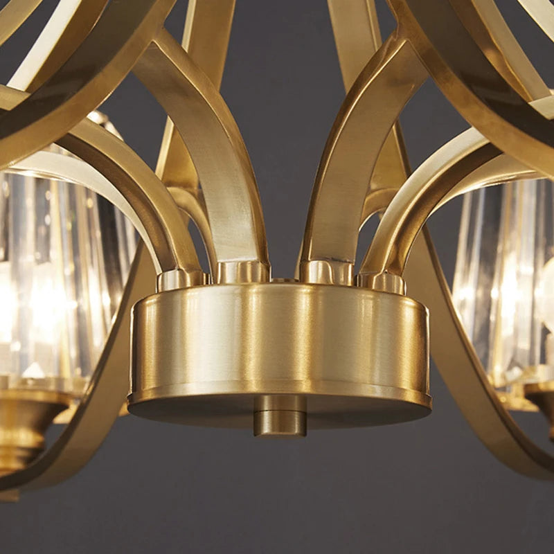 SANDYHA moderne cristal cuivre lustres nordique luxe Design intérieur décor à la maison lampe à LED pour salon salle à manger chambre - vue 5 sur 10