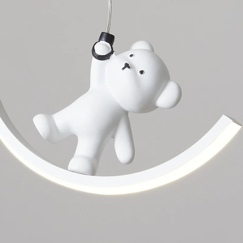 suspension led enfant motif dauphin et ours - vue 6 sur 9