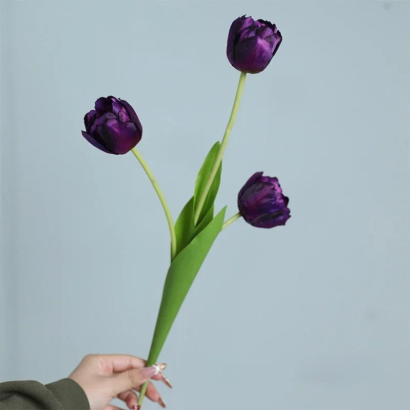 fleurs artificielles tulipes en soie décoratives pour toutes occasions - vue 11 sur 13