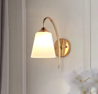 lampe de chevet américaine antique en verre et fer led pour hôtel
