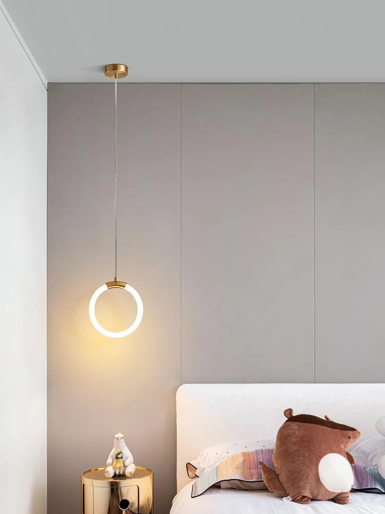 Suspension Anneau suspendu en or LED - vue 3 sur 16