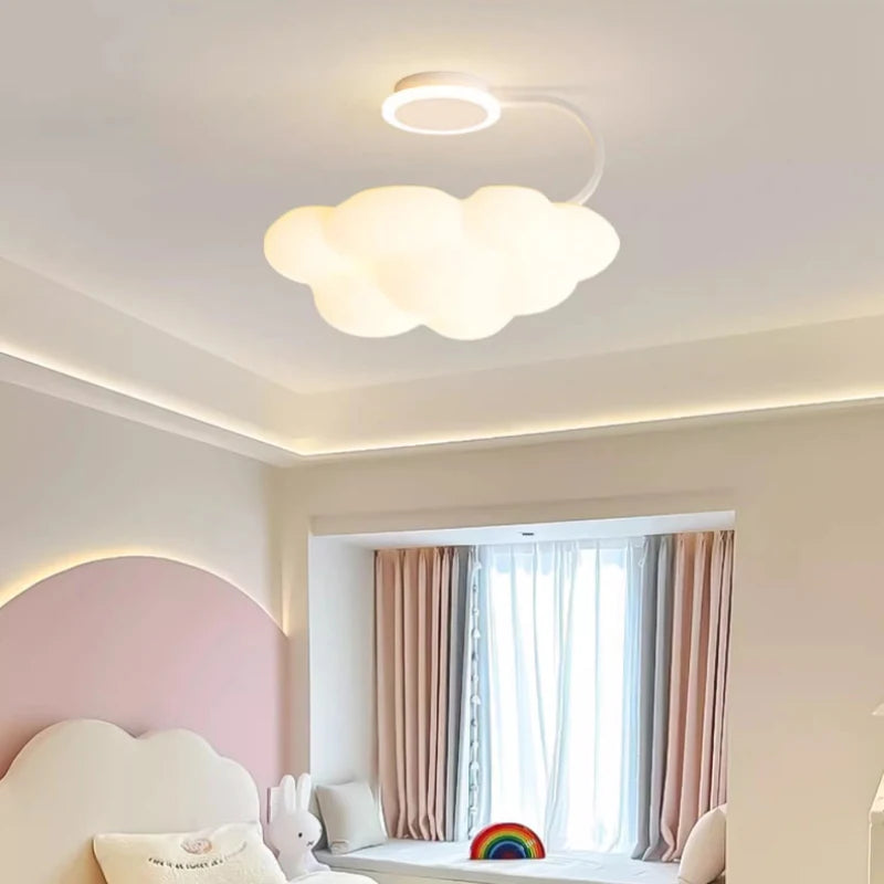 lustre romantique nuages pour chambre enfant décoration nordique - vue 4 sur 8