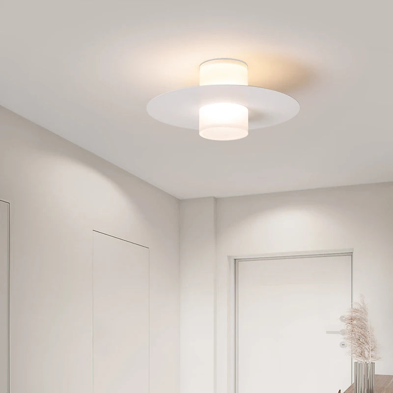 Plafonnier Led allée couloir couloir moderne pour salon salle à manger cuisine chambre noir blanc - vue 6 sur 9