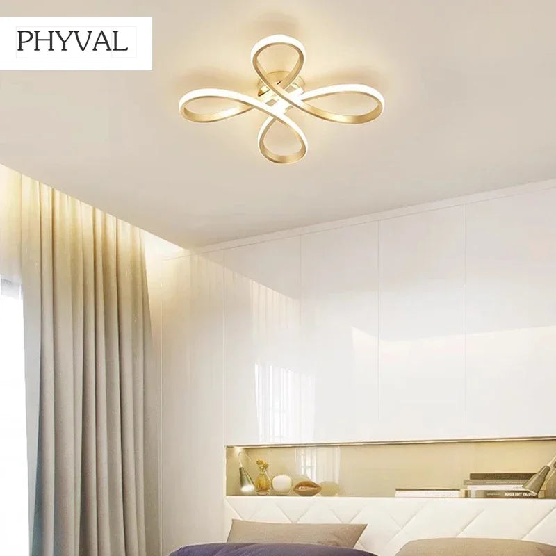 plafonnier led moderne en forme de fleur pour une ambiance créative - vue 7 sur 7