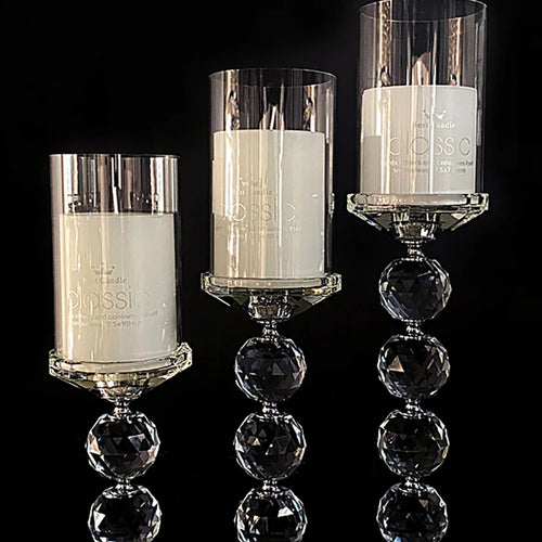 bougeoir décoratif vintage en verre pour intérieur élégant