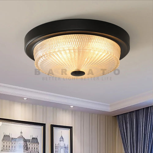 plafonnier Style américain LED créatif couloir allée blanc verre dépoli abat-jour lanternes décoration de la maison - vue 6 sur 8