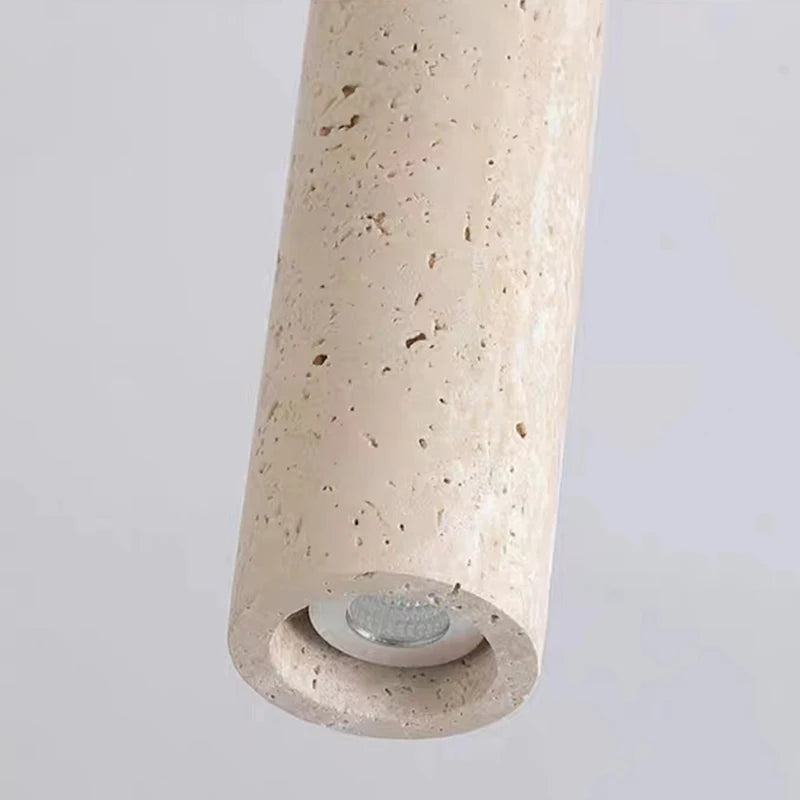 plafonnier cylindrique en pierre naturelle pour éclairage décoratif - vue 5 sur 8