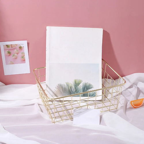 panier en fer pour rangement à la maison et salle de bain - vue 6 sur 6