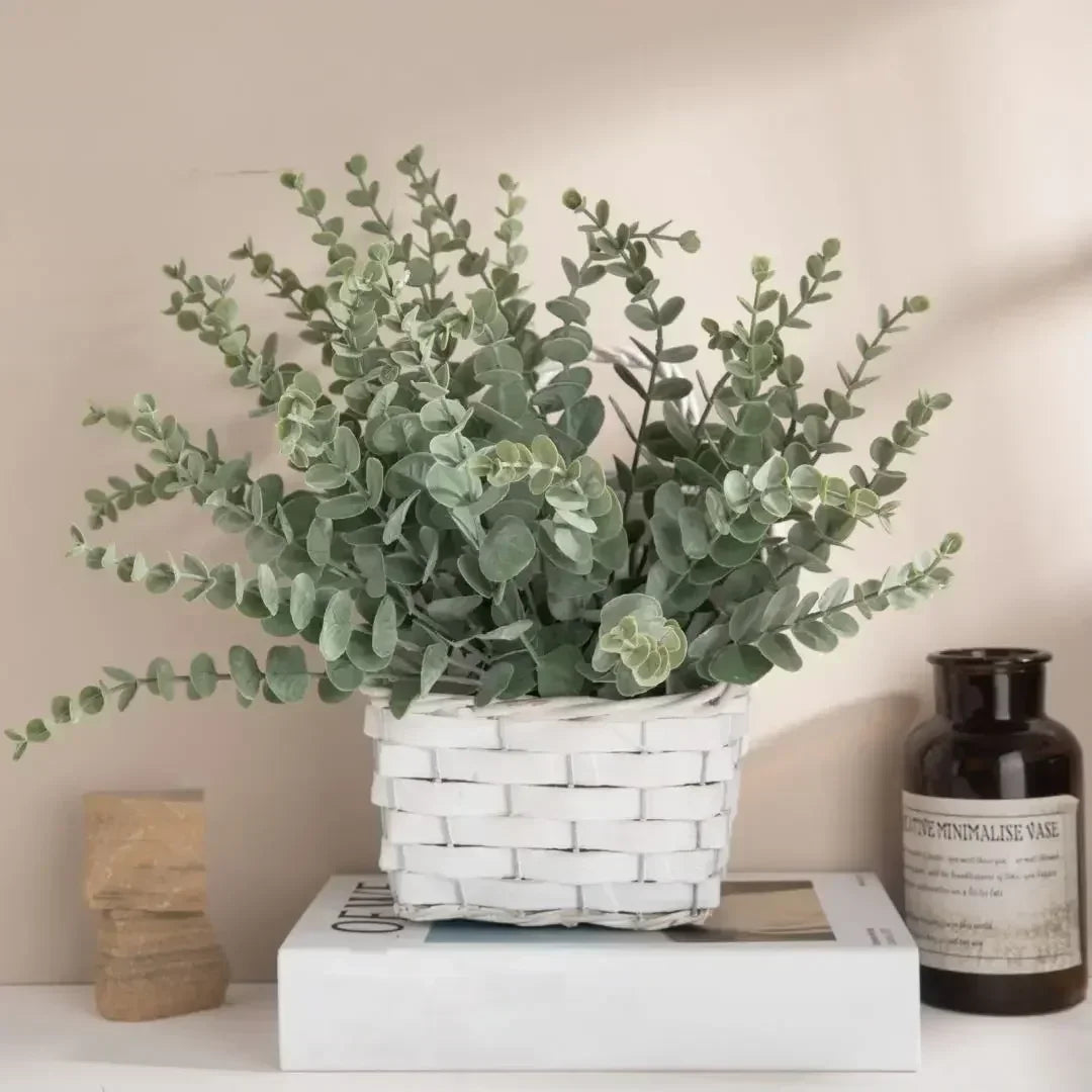 lot de 20 feuilles d eucalyptus artificielles pour décoration florale - vue 4 sur 10